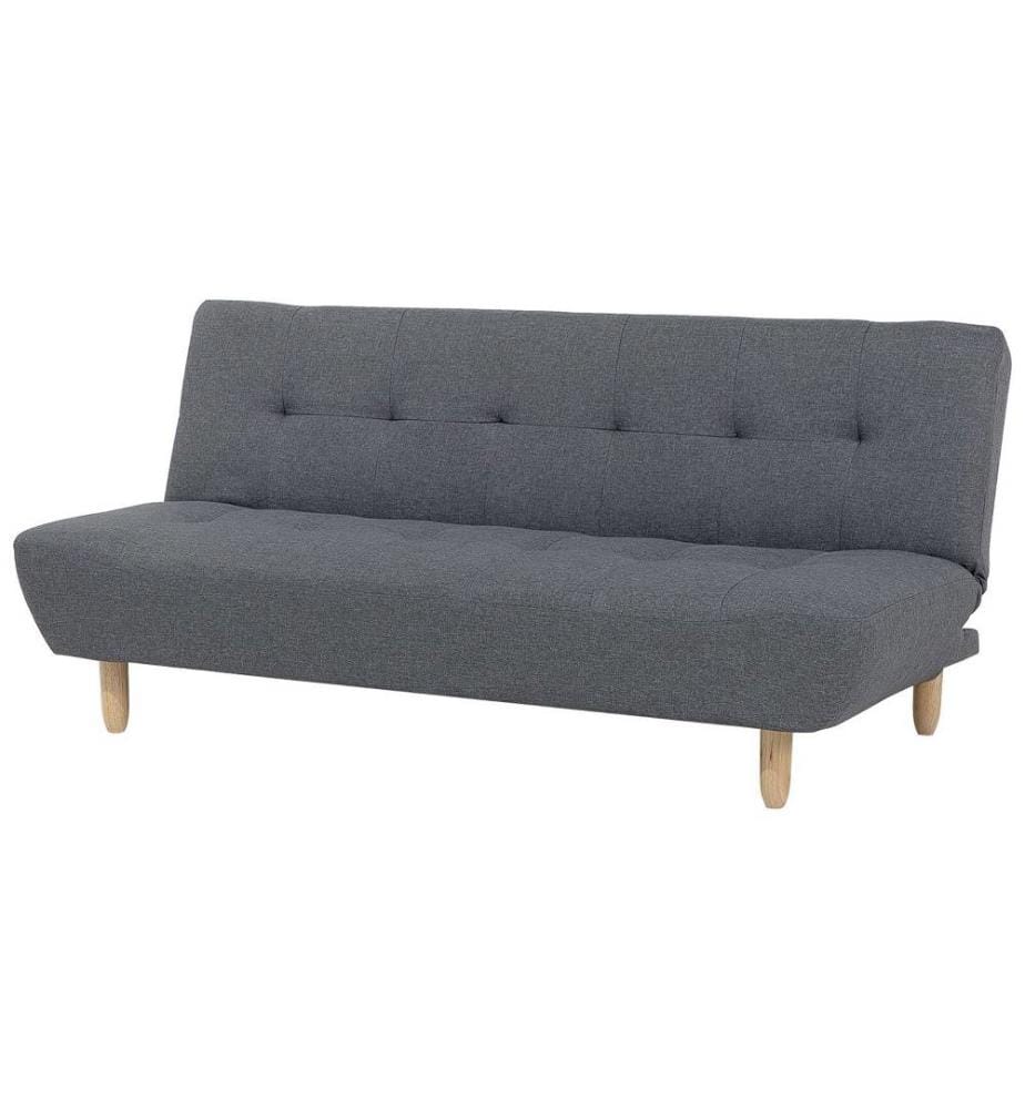 Schlafsofa 3-Sitzer ALSTEN Stoff Dunkelgrau