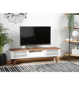 TV-Möbel DETROIT Braun / Weiss