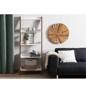 Étagère à 5 niveaux MOBILE TRIO 164 cm Marron/blanc