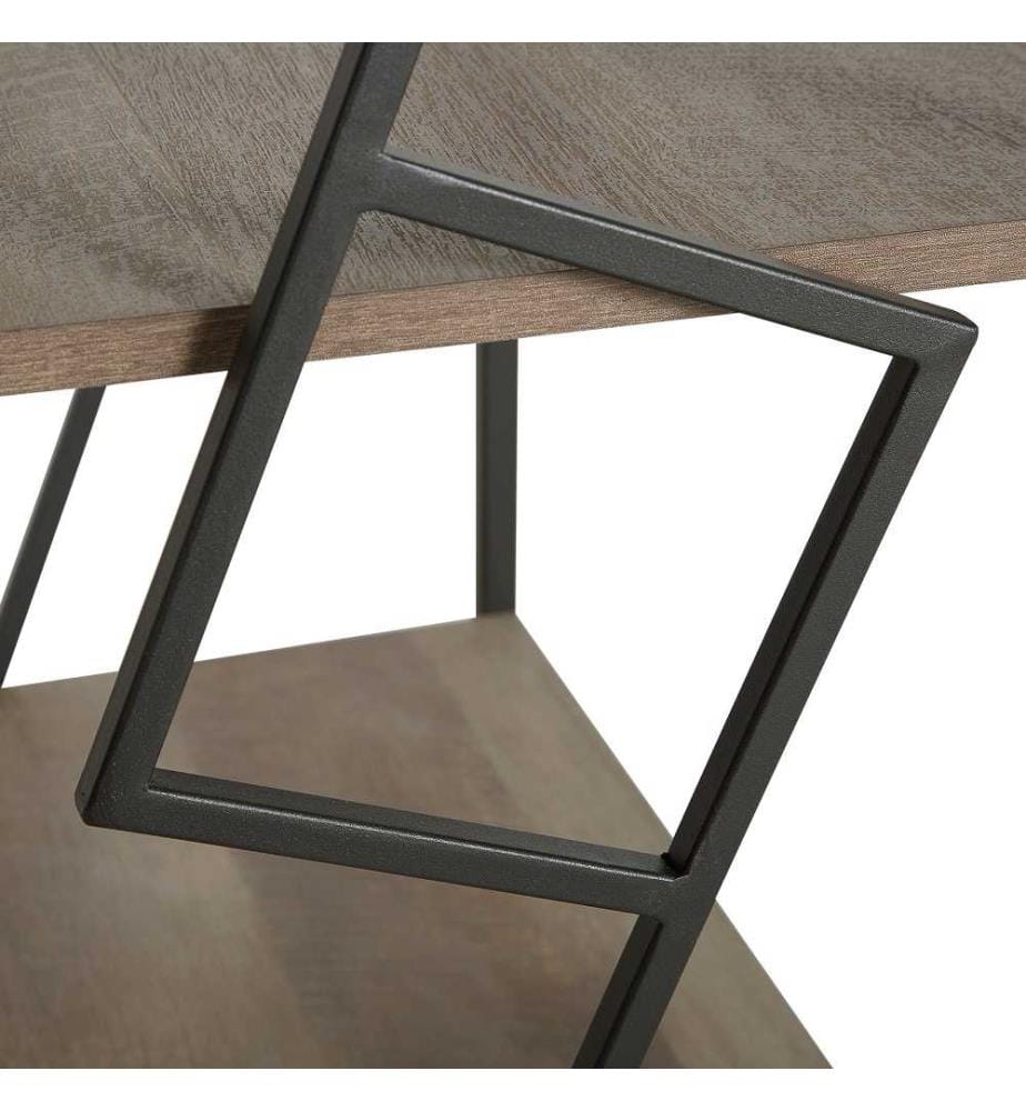 Libreria a 4 ripiani FORRES 143 cm Marrone/Nero