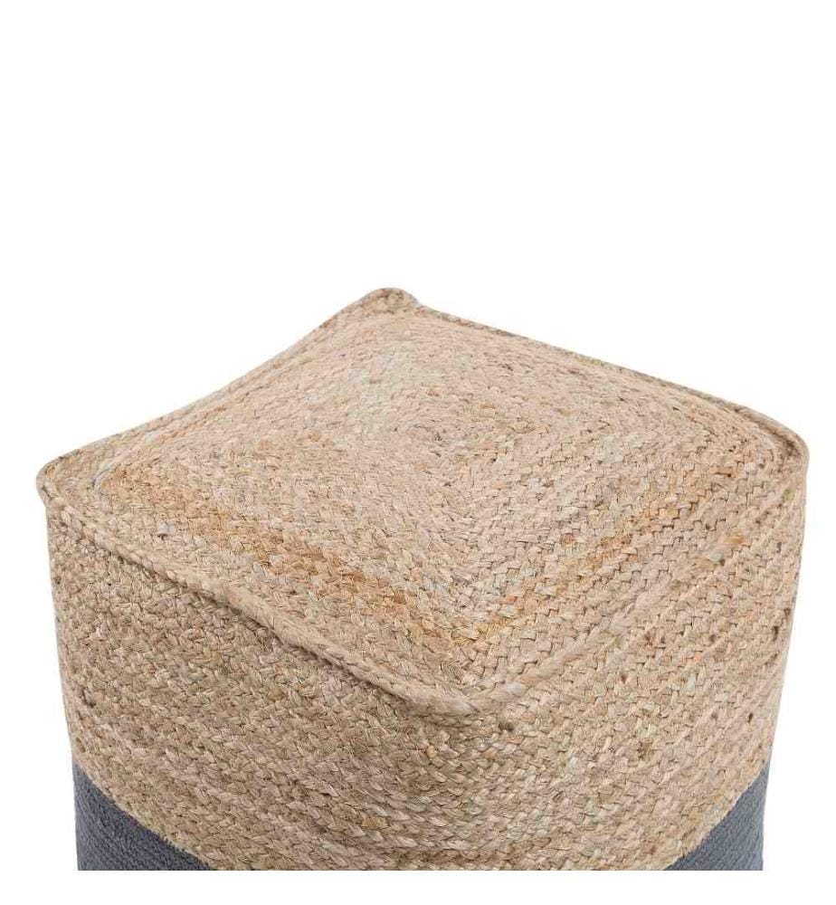 Pouf KIRAMA Jute Gris foncé
