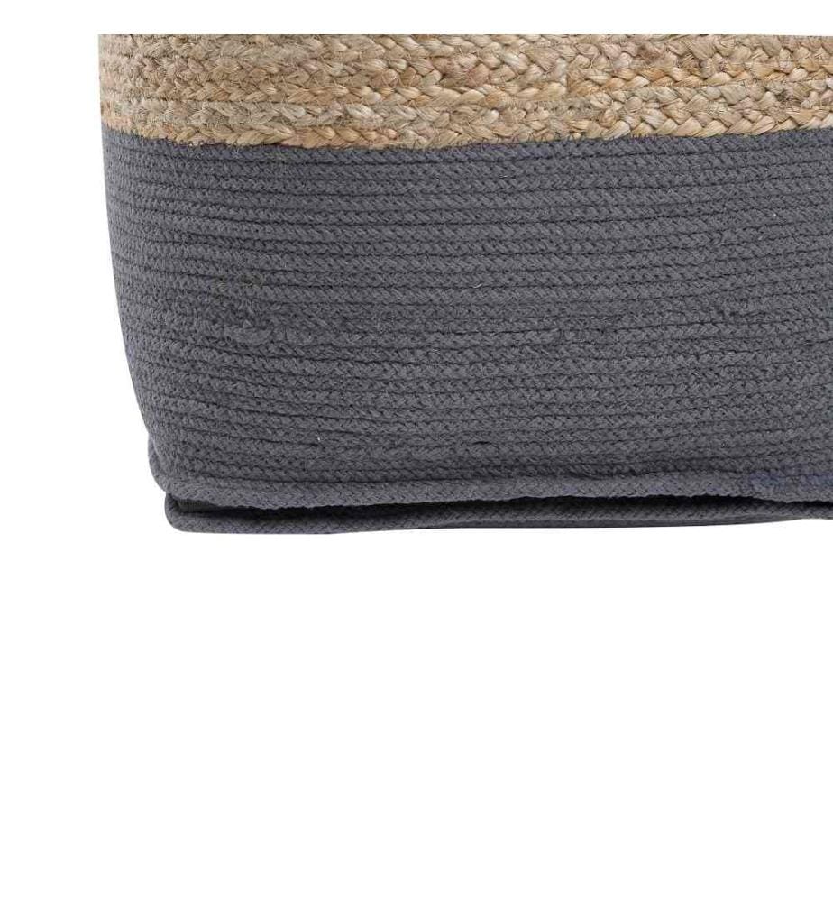Pouf KIRAMA Jute Gris foncé