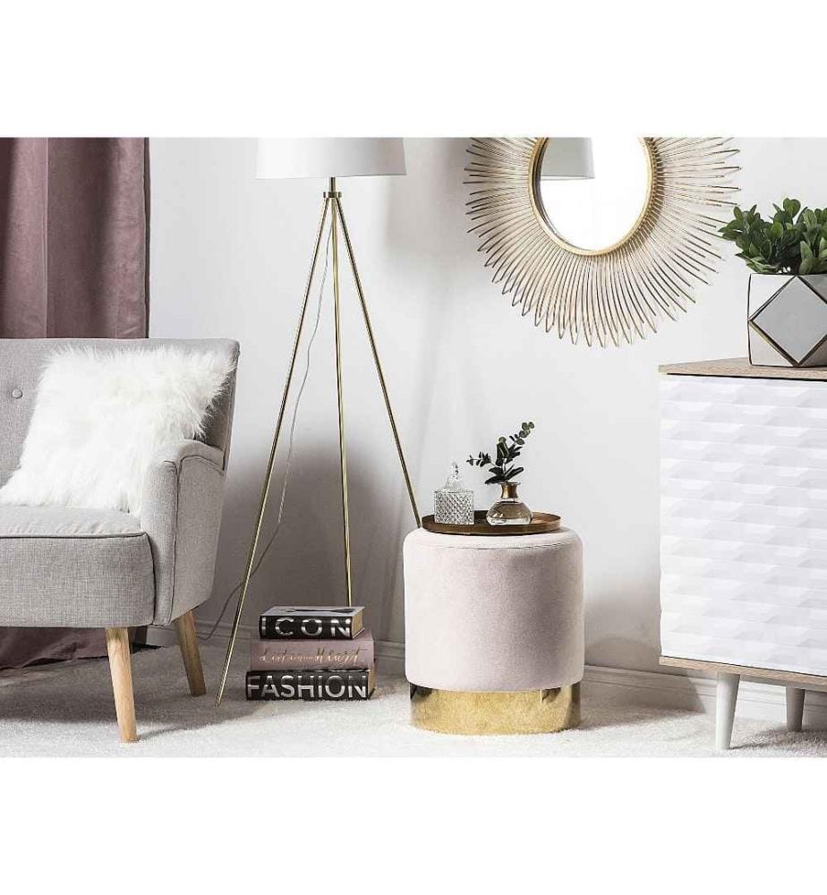Pouf SOPHIA Velours Rose