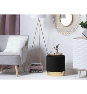 Pouf SOPHIA Velours Noir