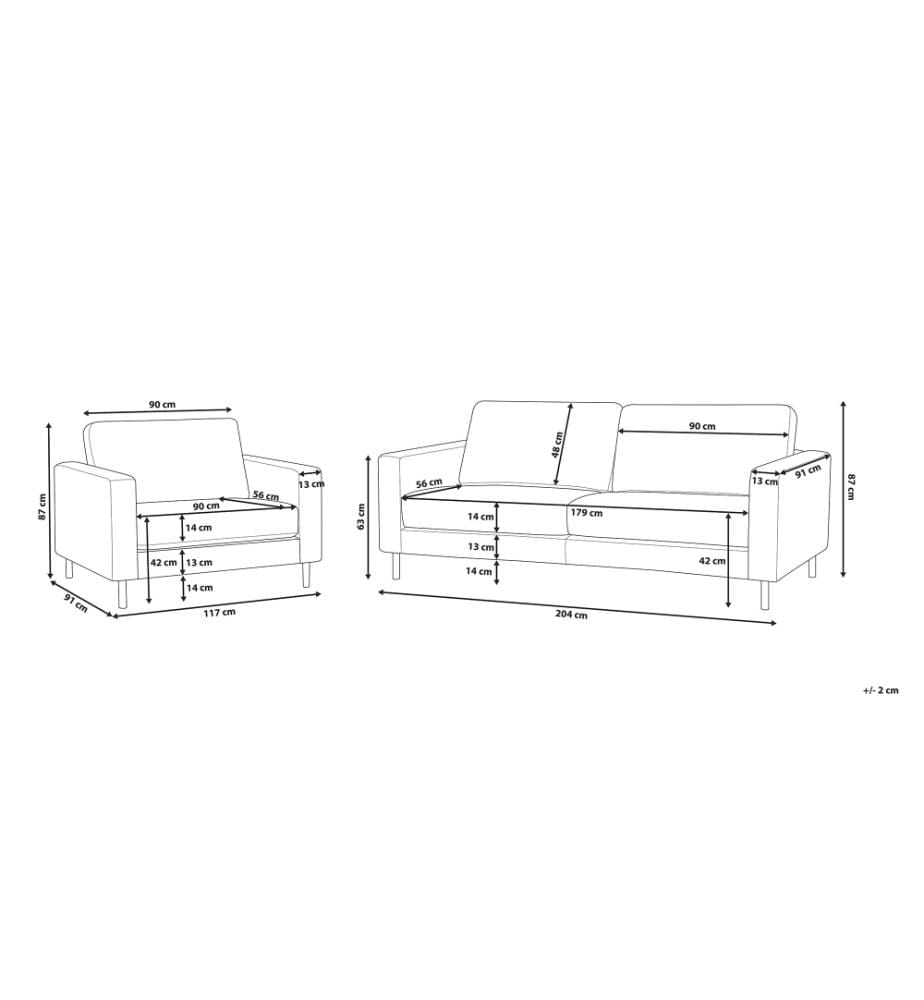 Set da salotto 4 posti SAVALEN Pelle sintetica Beige