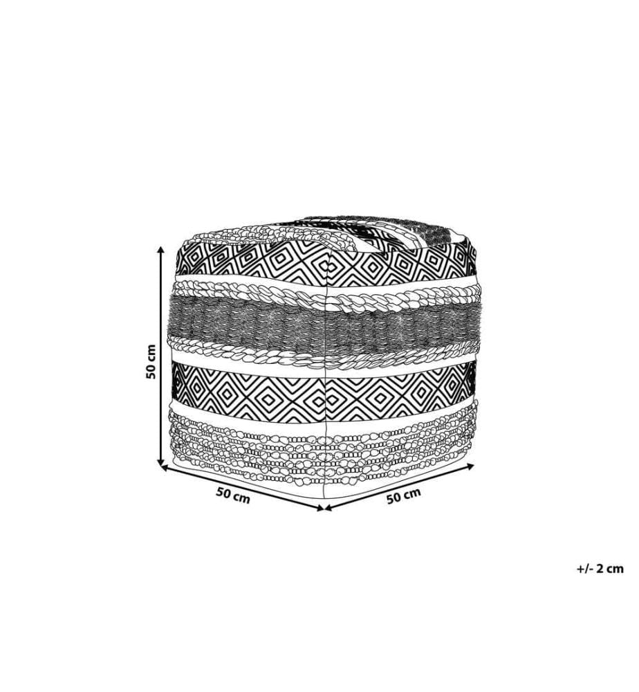 Pouf KANAM Coton Beige clair