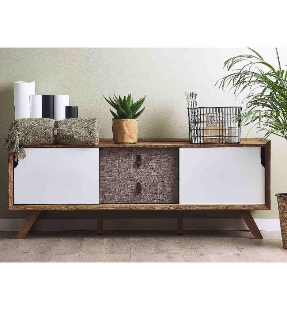TV-Möbel ACTON Braun / Weiss