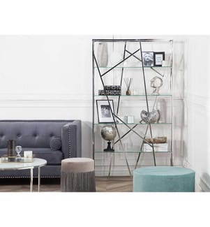Étagère à 4 niveaux HOXIE Métal 175 cm Argenté