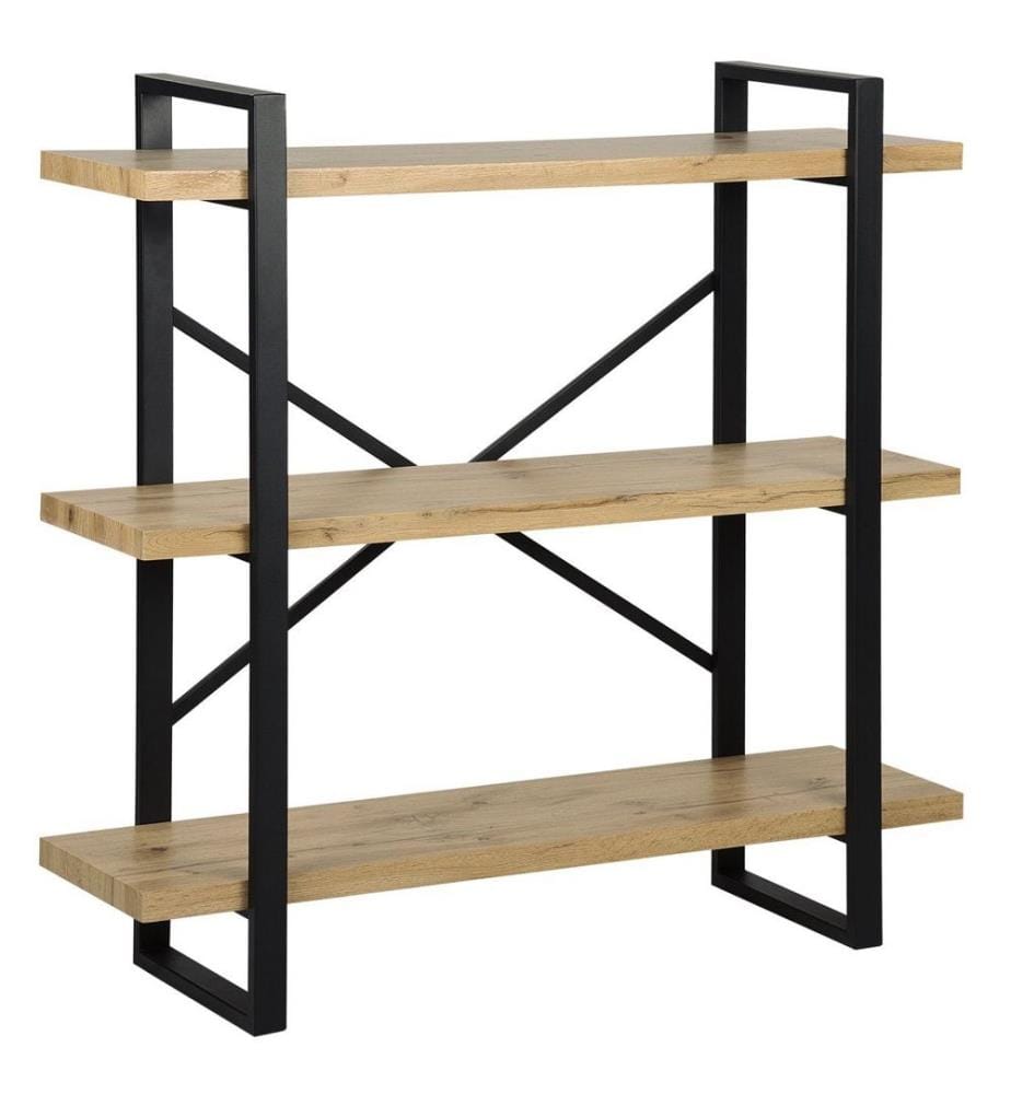 Regal mit 3 Ebenen TIMBER 111 cm Hellbraun