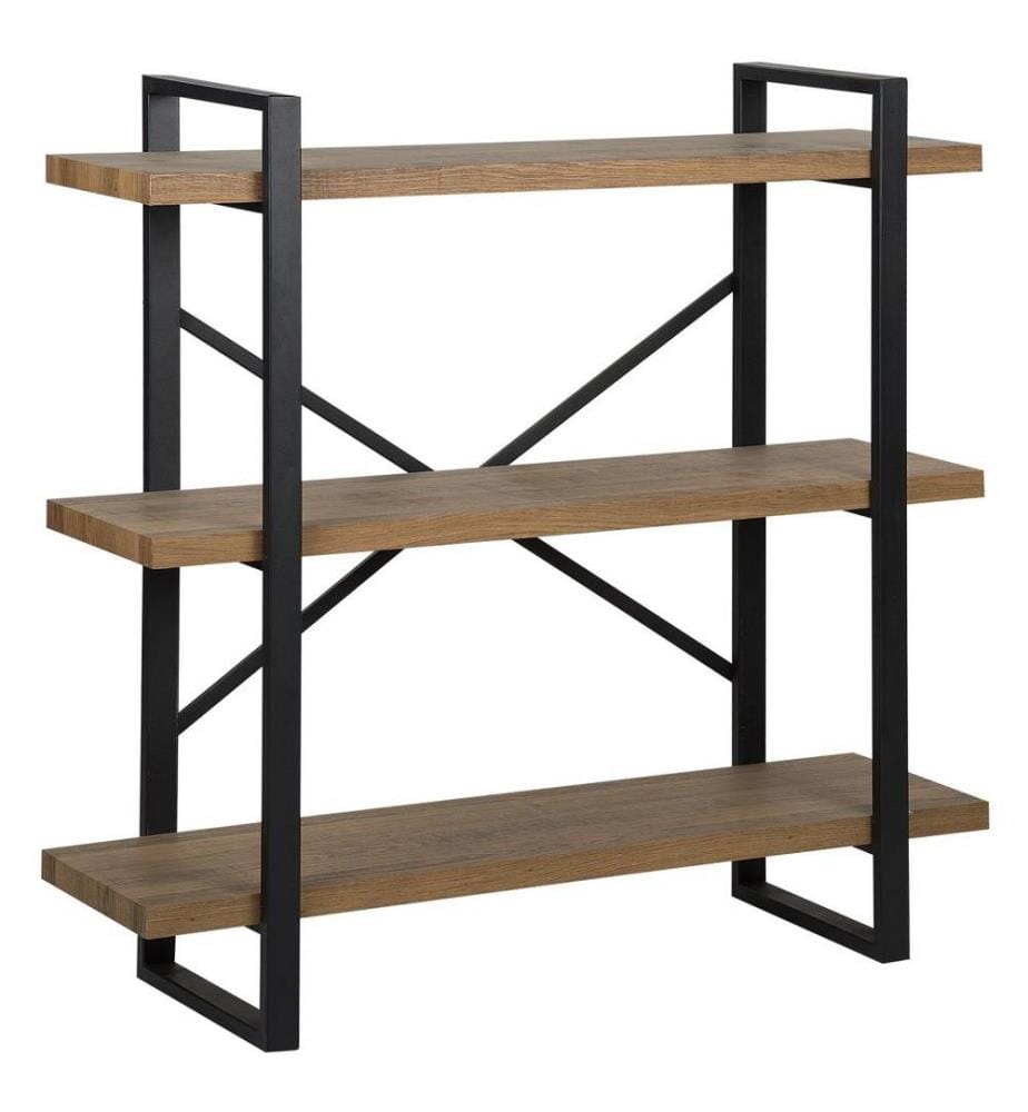 Mobile con 3 ripiani TIMBER 111 cm Marrone scuro