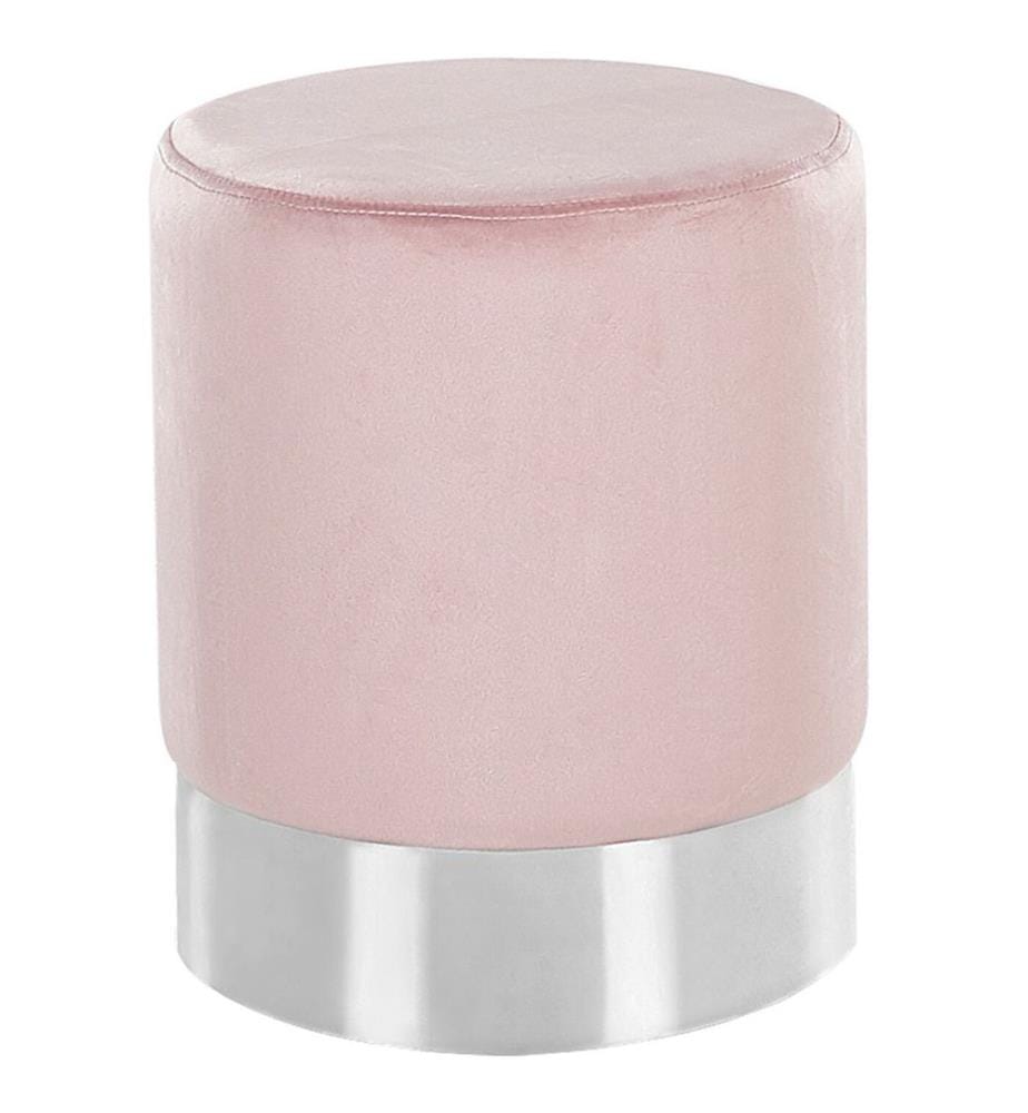 Pouf BRIGITTE Samtstoff Pastellrosa