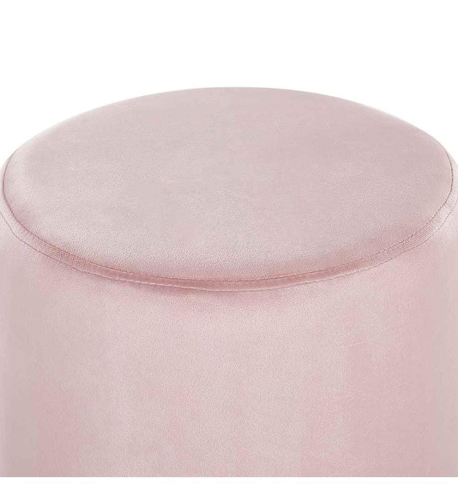 Pouf BRIGITTE Samtstoff Pastellrosa