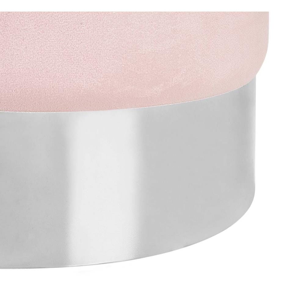 Pouf BRIGITTE Samtstoff Pastellrosa