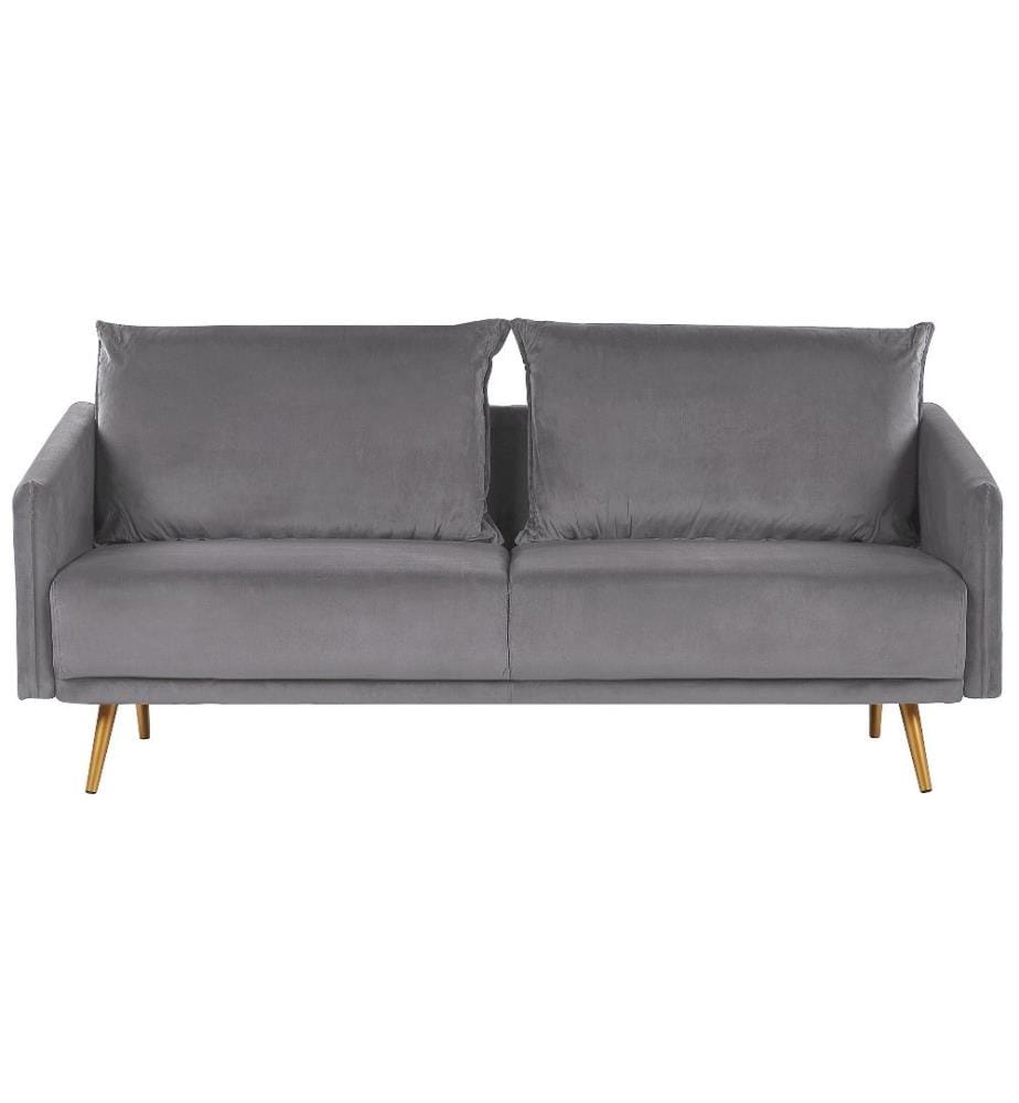 Set da salotto 5 posti MAURA Velluto Grigio