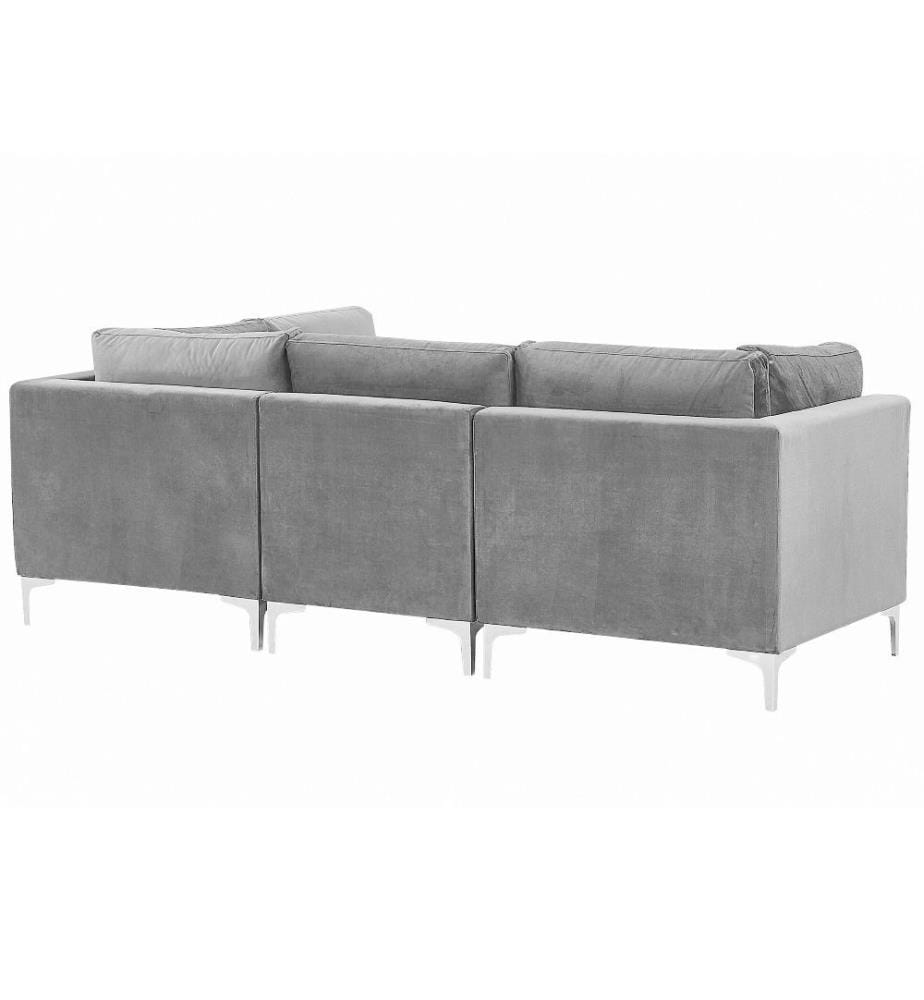 Modulsofa 3-Sitzer EVJA Samtstoff Grau