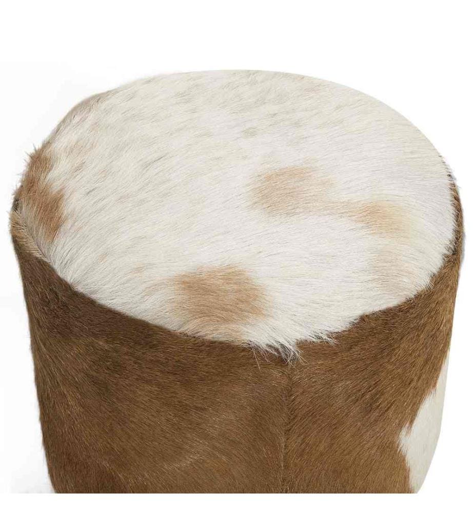 Hocker KENT Echtleder Goldbraun