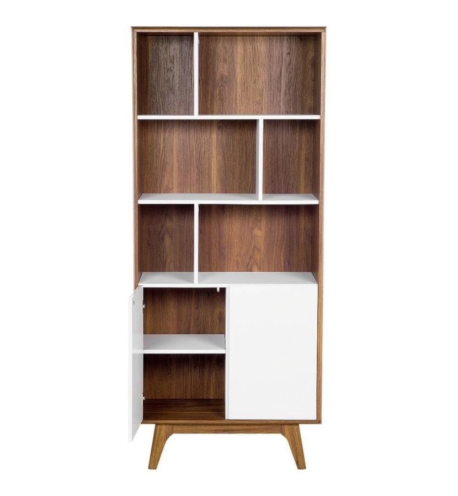 Shelving Unit COLUMBUS 182 cm Brown/ White