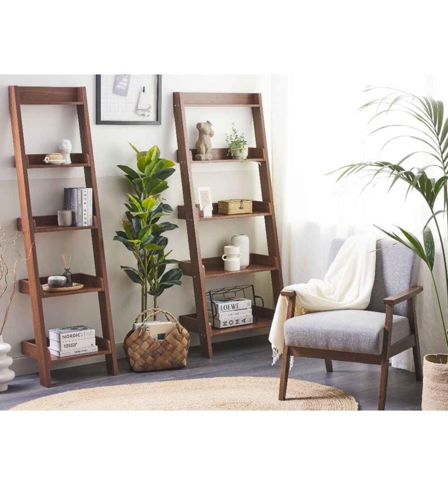 5 Tier Shelving Unit MOBILE DUO 169 cm Dark Brown