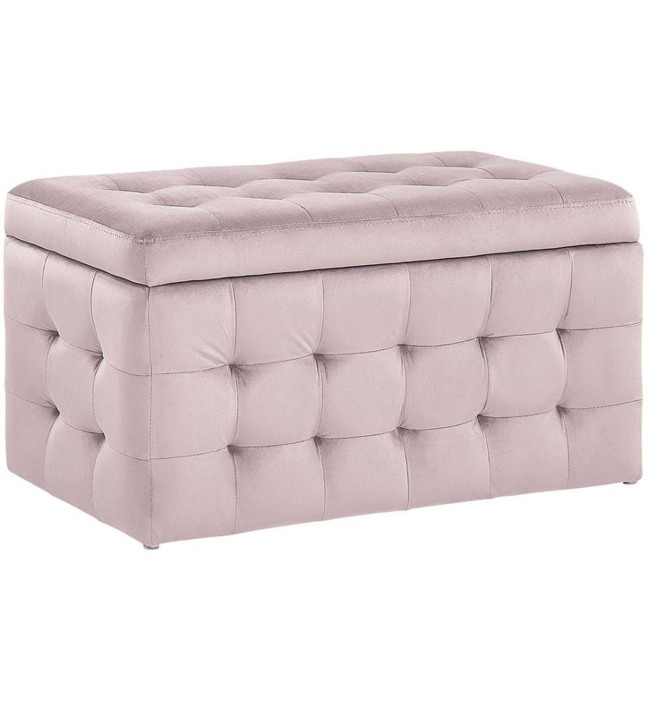 Ottomano contenitore MICHIGAN Velluto Rosa