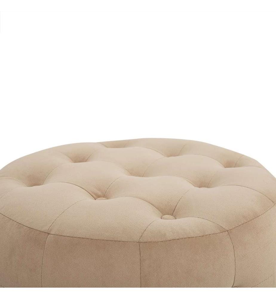 Pouf TAMPA Velours Beige sable