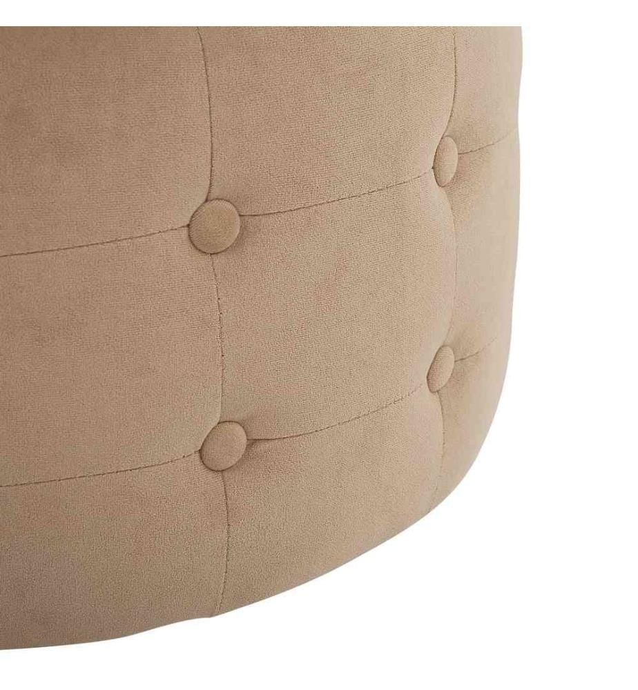 Pouf TAMPA Velours Beige sable