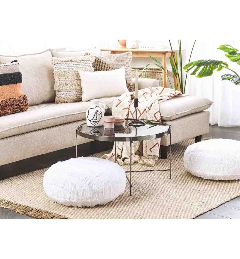 Pouf OULAD Coton Blanc
