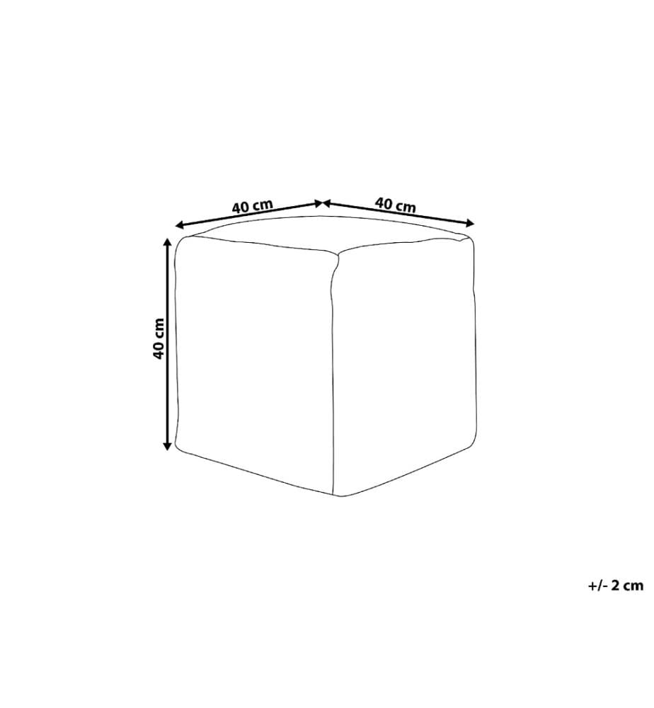 Pouf HARNAI Baumwolle Weiss