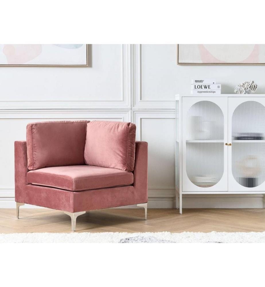 Module d'angle EVJA Velours Rose