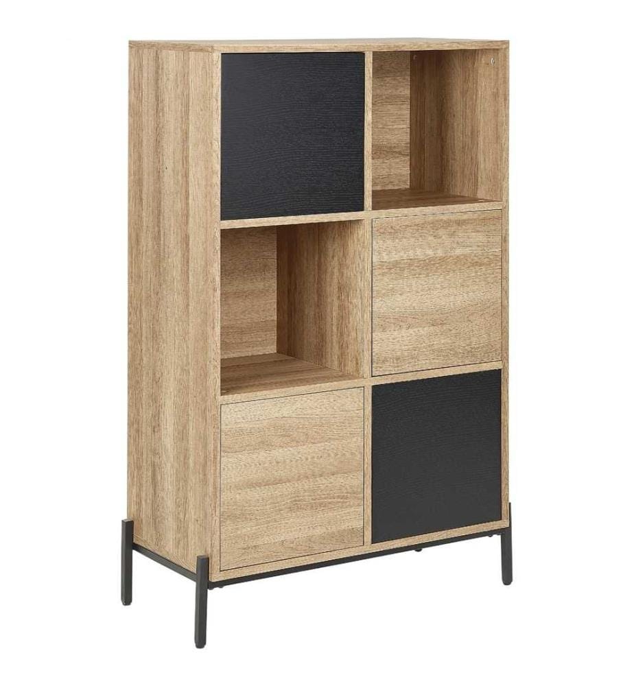 Meuble de rangement MOINES 135 cm Marron/noir
