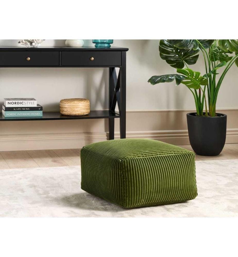 Pouf MUKKI Baumwolle Dunkelgrün
