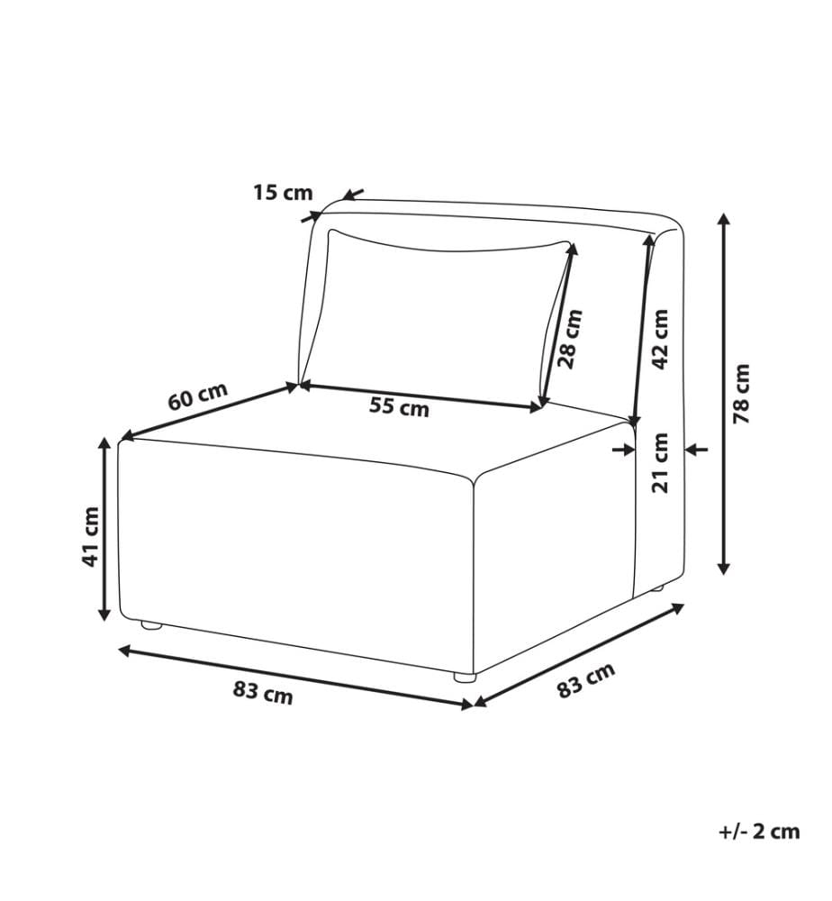 Module fauteuil LEMVIG Velours côtelé Vert