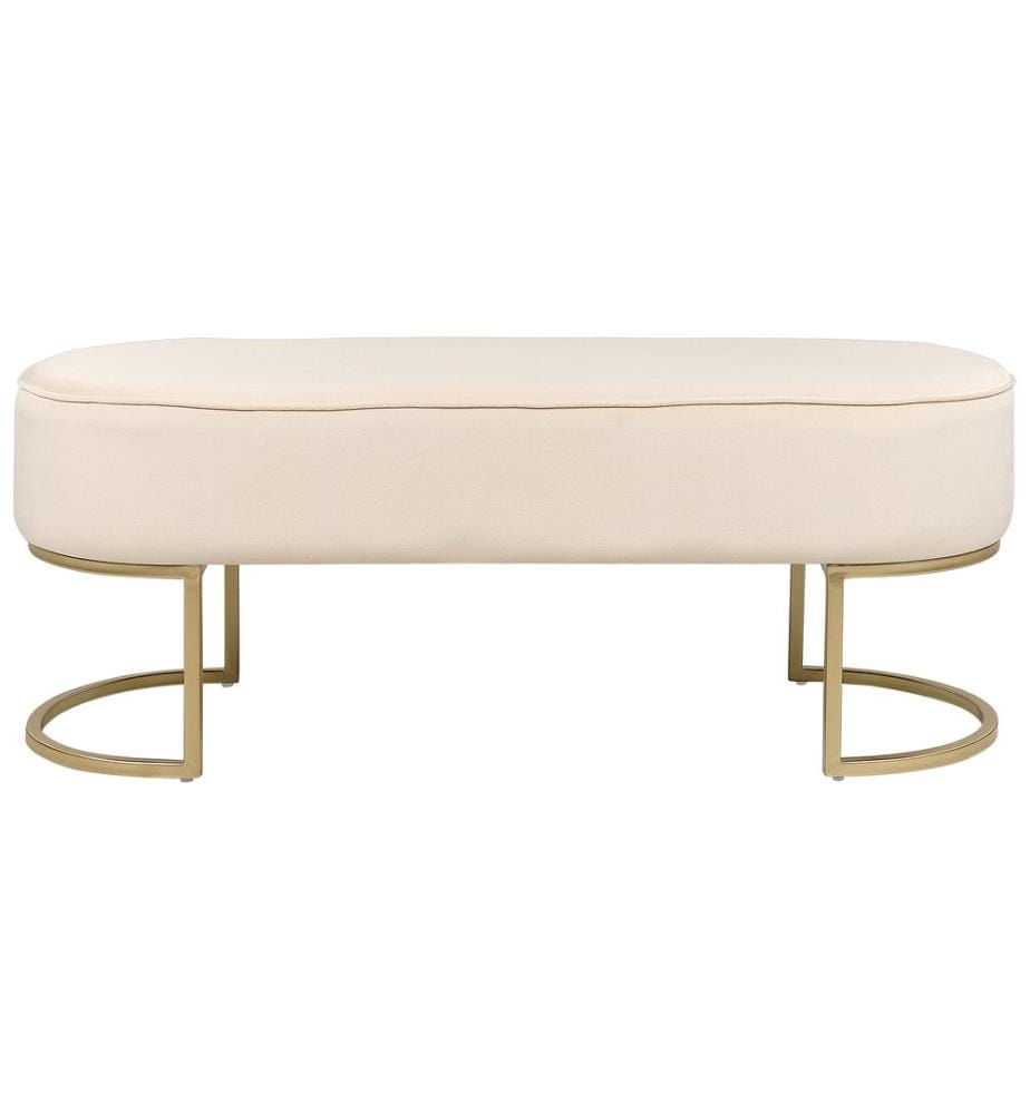 Polsterbank MILRY Samtstoff Hellbeige