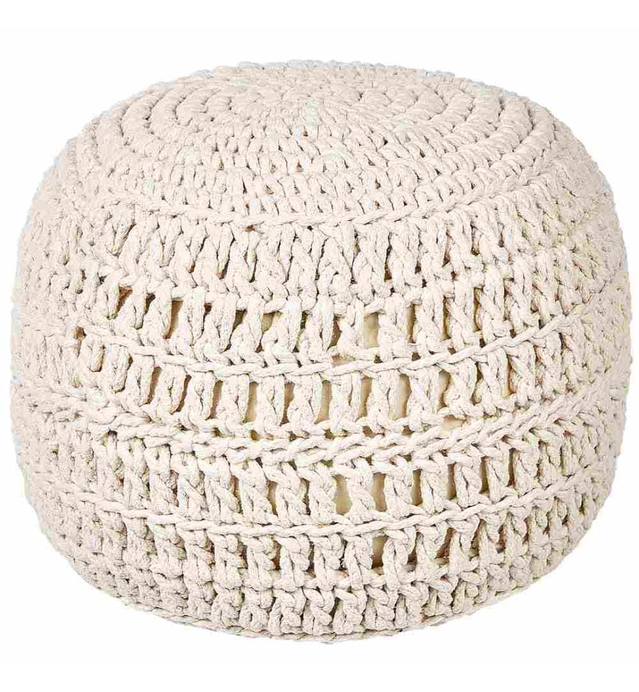 Pouf ARPATU Baumwolle Hellbeige