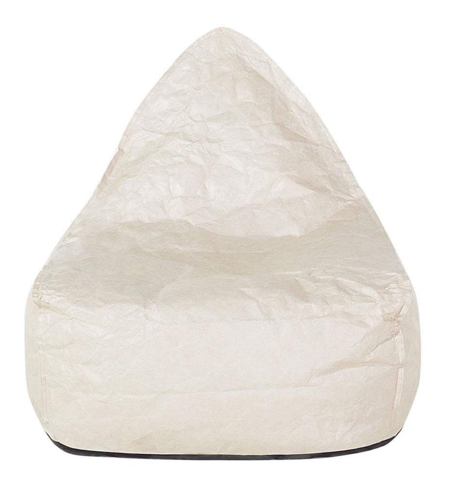 Pouf Drop Beige Confortable pour Salon ou Chambre de Tous Styles