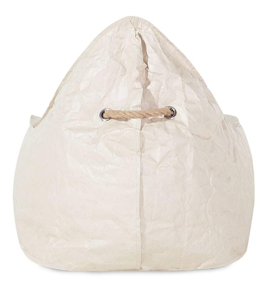 Pouf Drop Beige Confortable pour Salon ou Chambre de Tous Styles