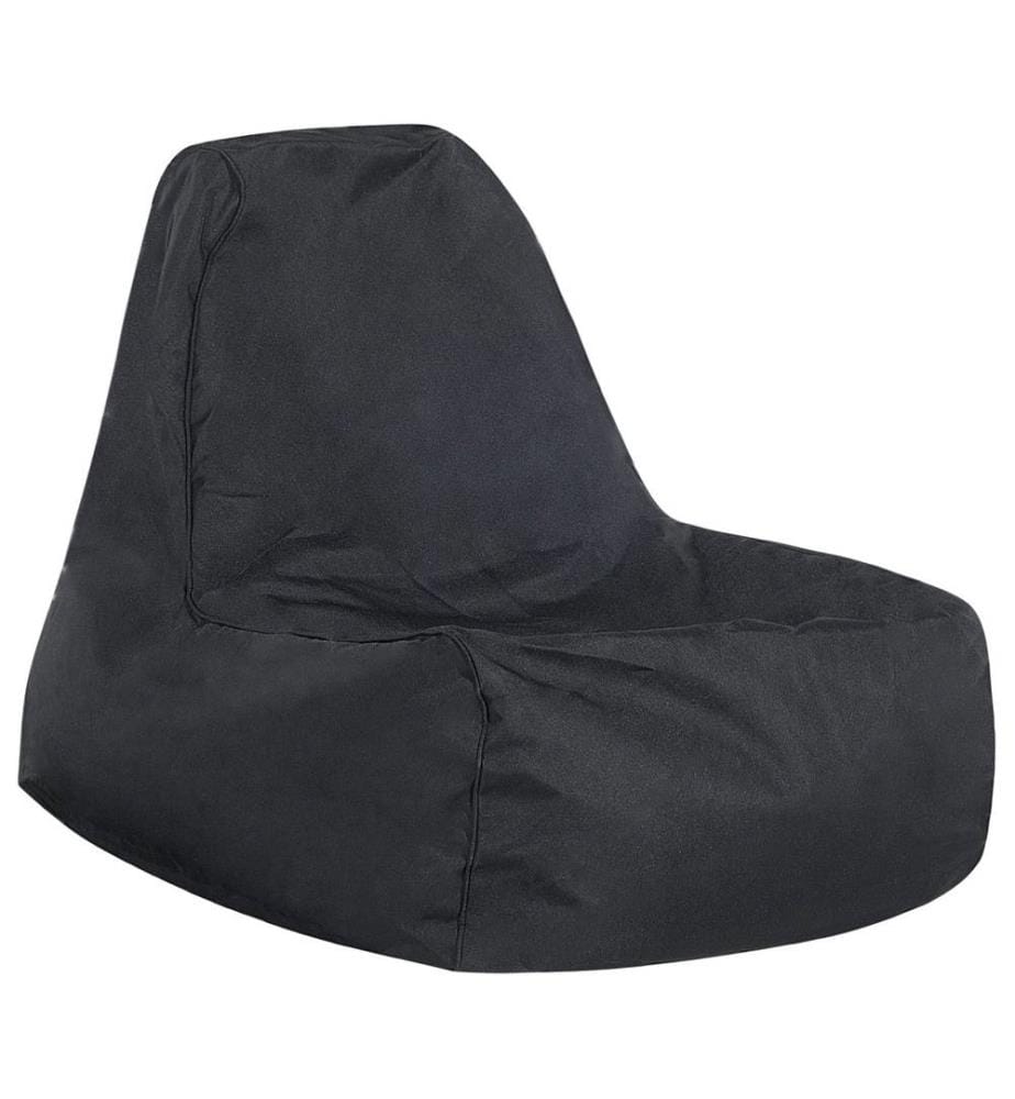 Sitzsack Schwarz 75 x 100 cm Tropf Design Komfortable Sitzfläche antiallergische Füllung Praktische Tasche Leicht