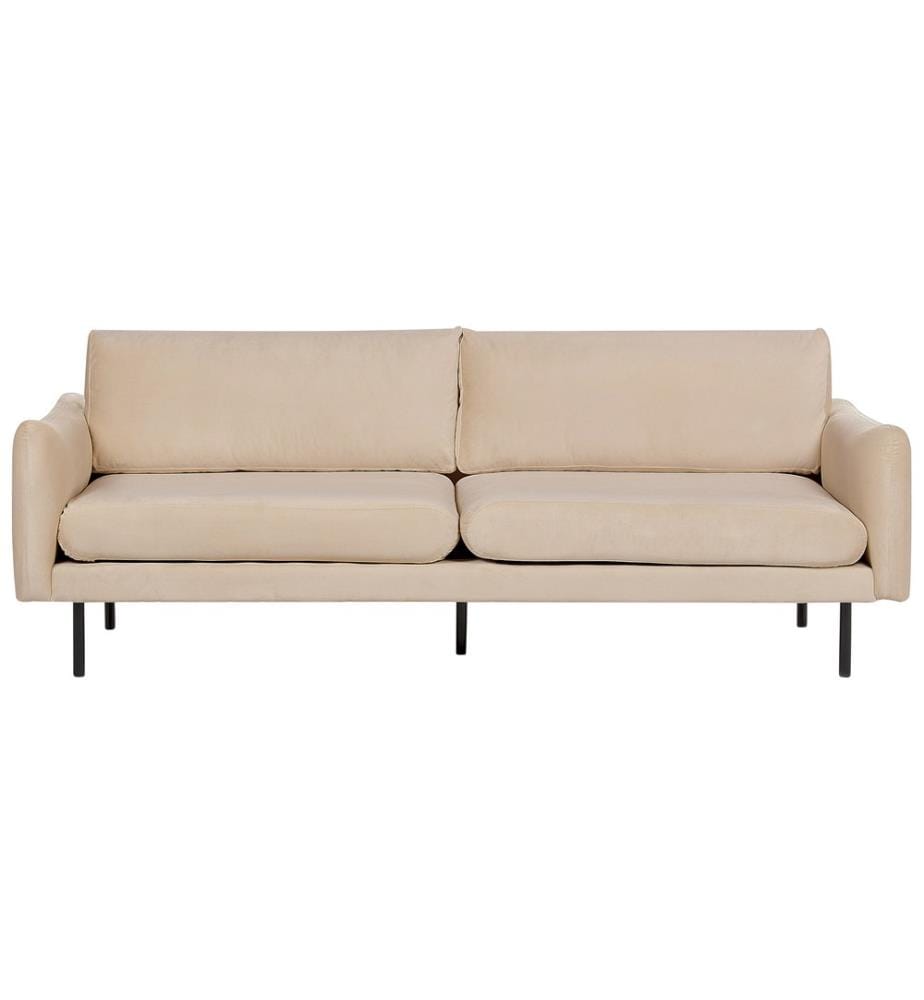 Ensemble de salon 5 places VINTERBRO Velours Beige avec ottoman