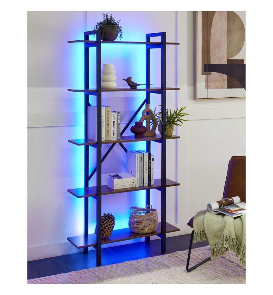 Mobile con 5 ripiani DARBY 180 cm Marrone scuro