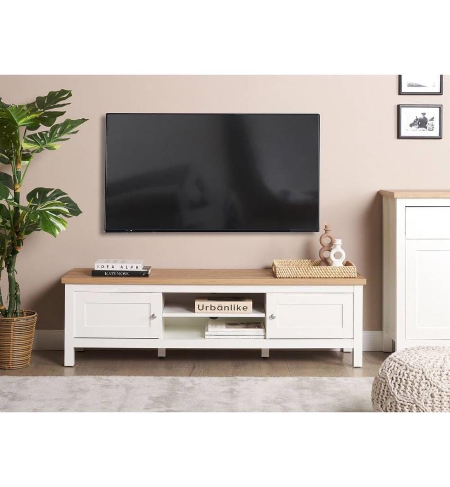 Meuble TV ATOCA Blanc cassé