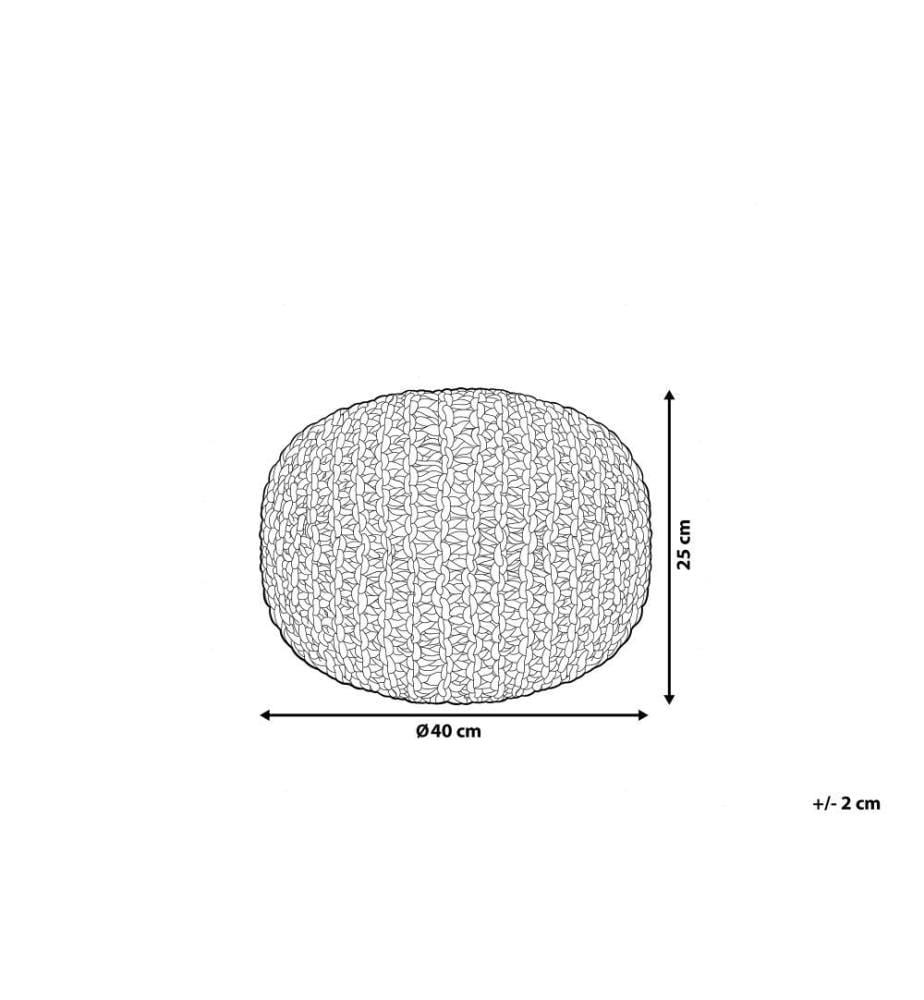 Pouf CONRAD Coton Gris clair