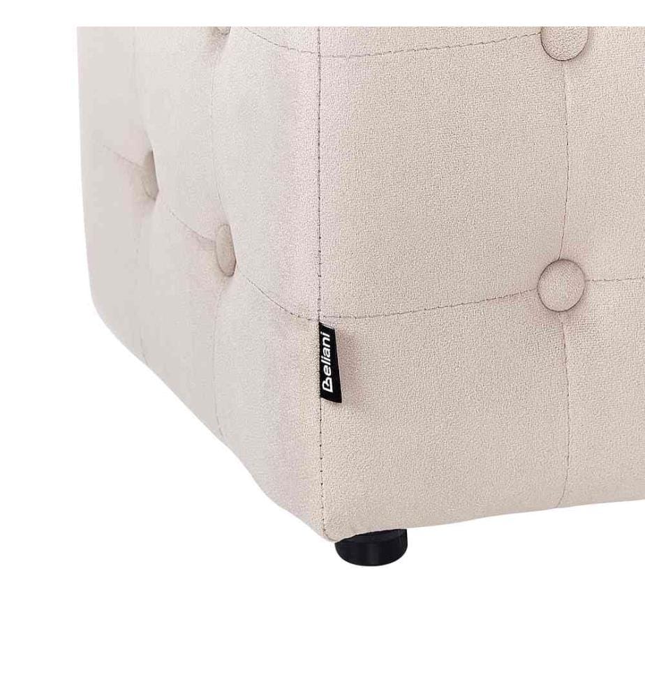 Pouf WISCONSIN Samtstoff Hellbeige