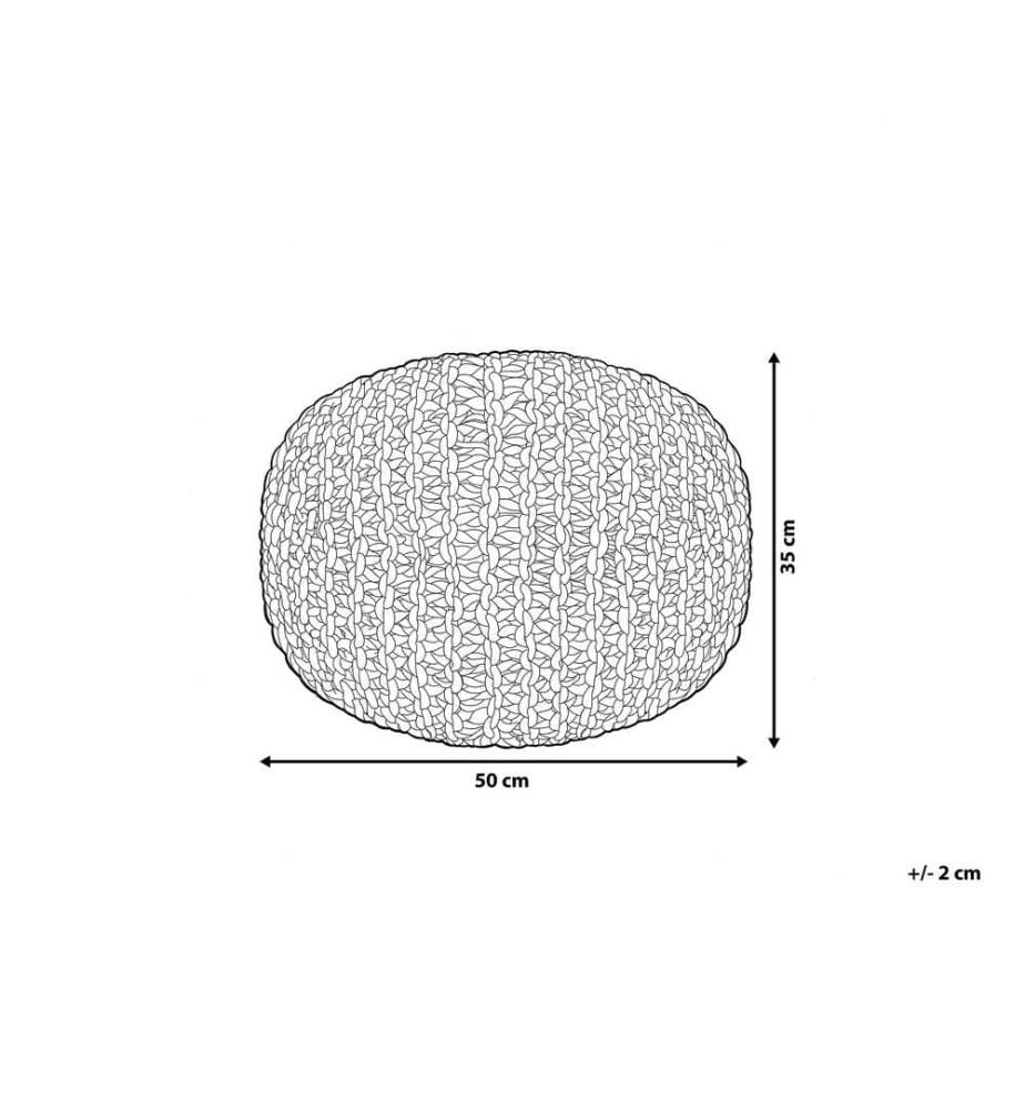 Pouf CONRAD Baumwolle Beige