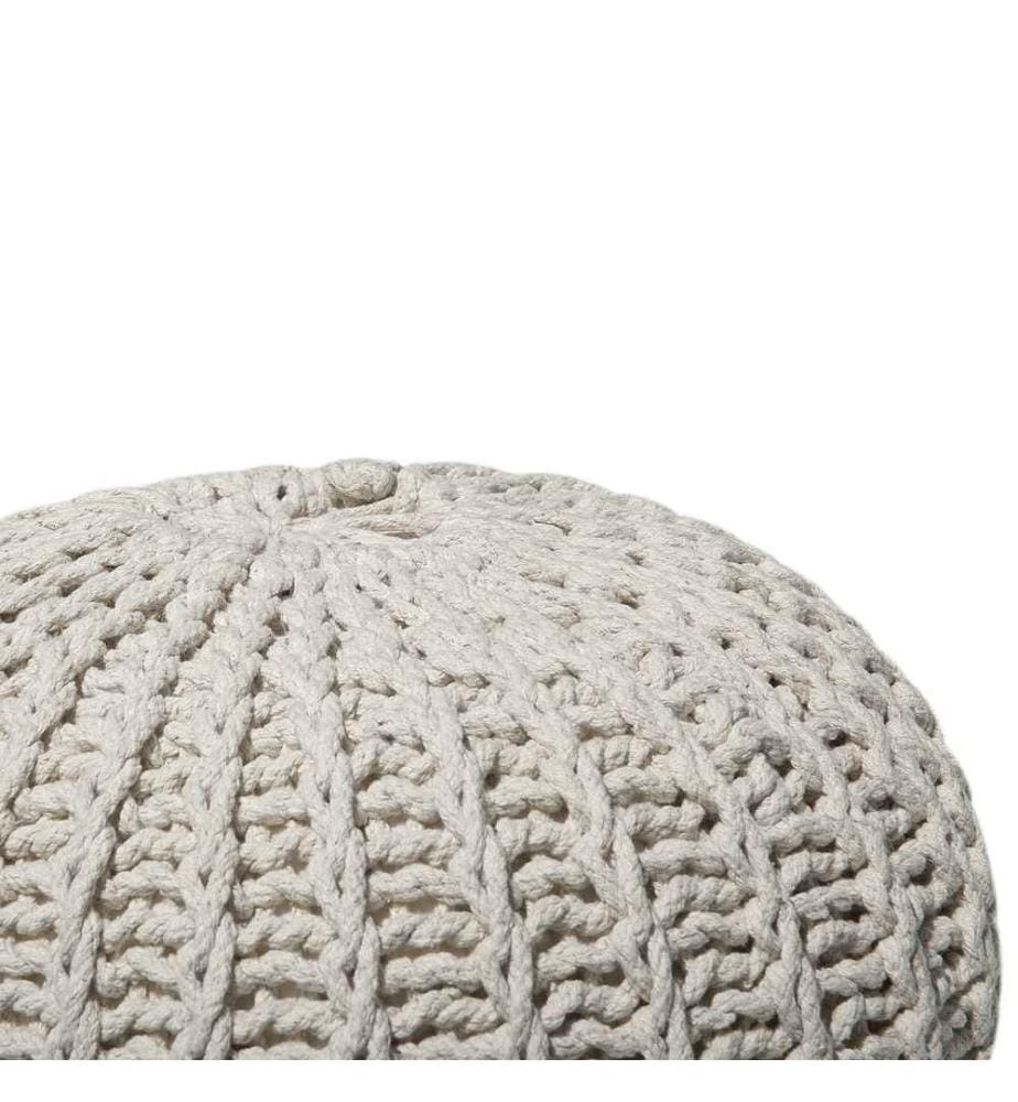 Pouf CONRAD Baumwolle Beige