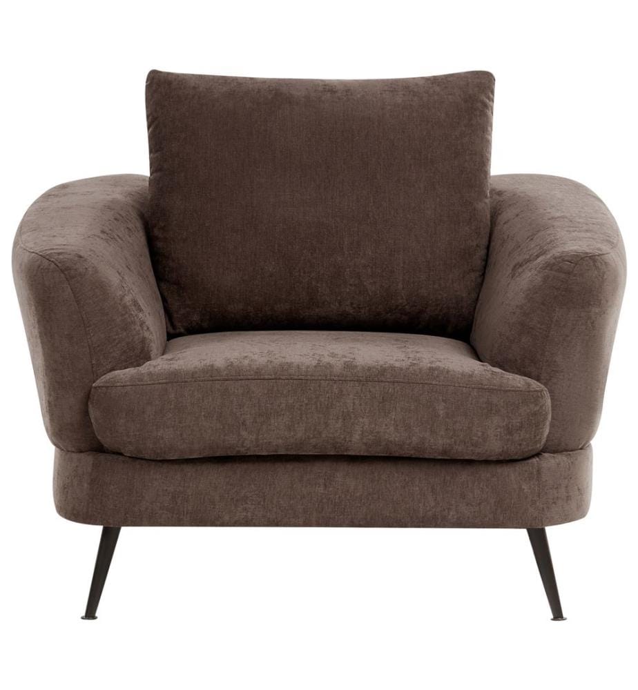 Sessel KJAER Chenillegewebe Dunkelbraun