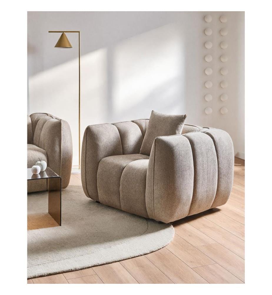 Fauteuil NESS Tissu Taupe