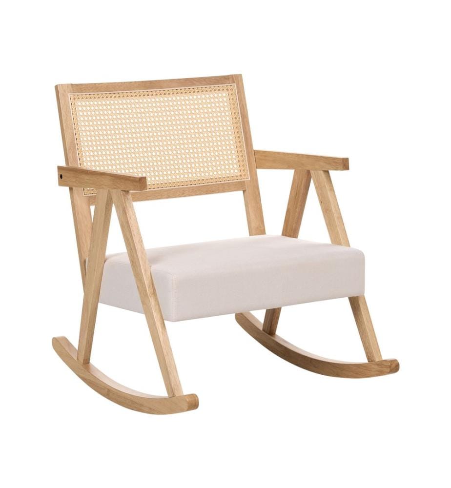 Schaukelsessel RYA Holz Hellbraun / Hellbeige