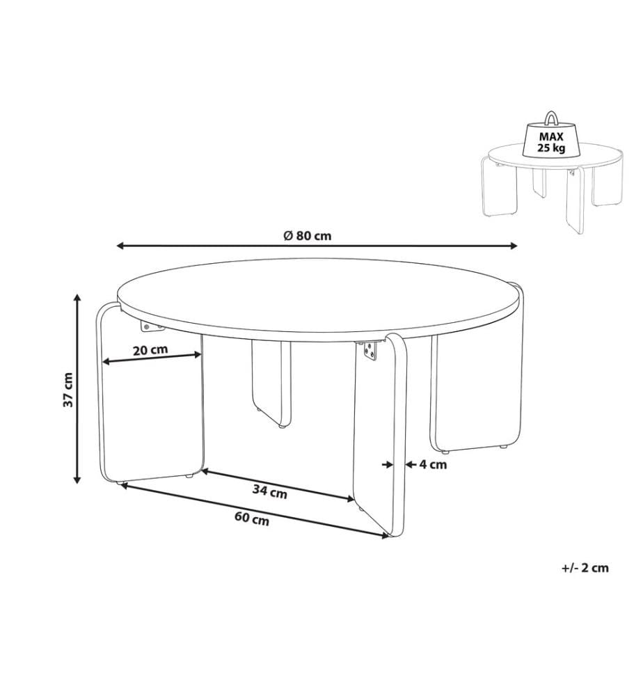 Couchtisch LUNO Marmor Hellbeige