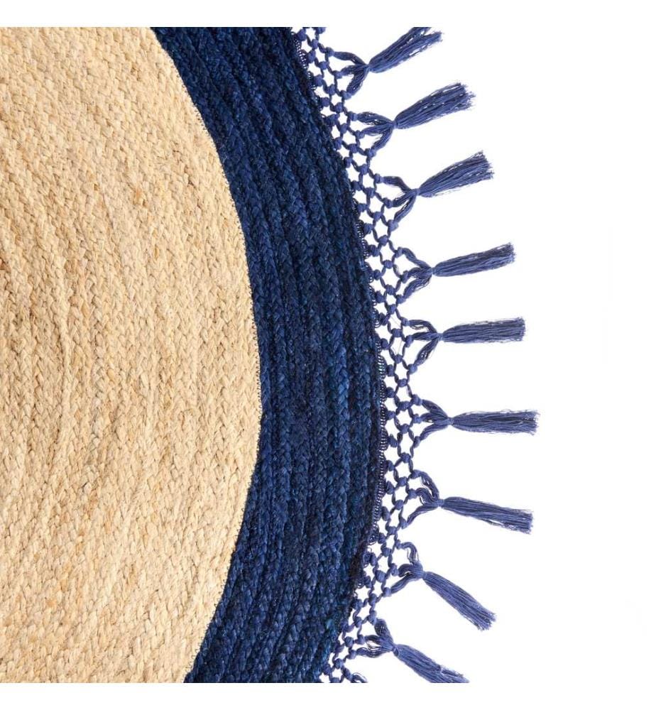 Teppich MARTS Dunkelblau ø 200 cm Jute