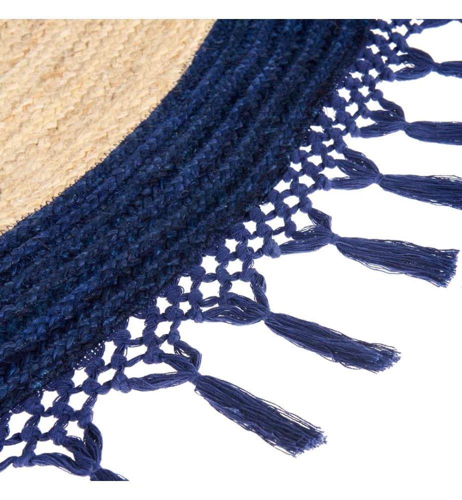 Teppich MARTS Dunkelblau ø 200 cm Jute