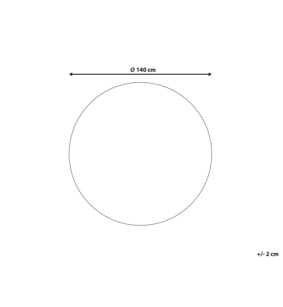 Teppich VASCO Cremeweiss ø 140 cm Wolle